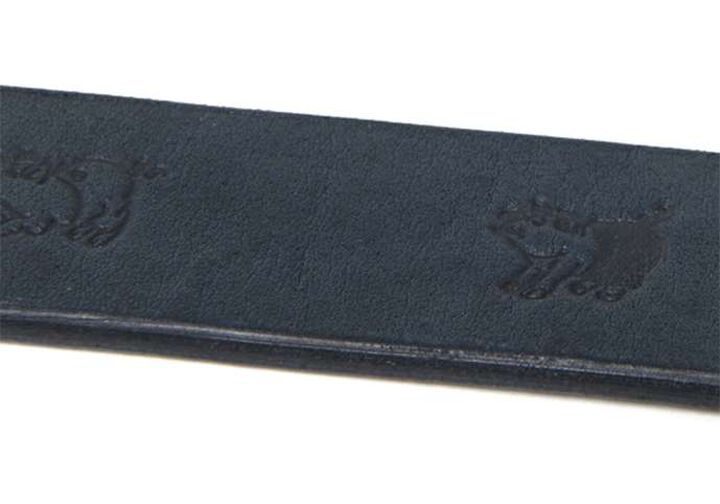 B-82 INDIGO BEND LEATHER BELT (engraved),INDIGO, medium image number 4