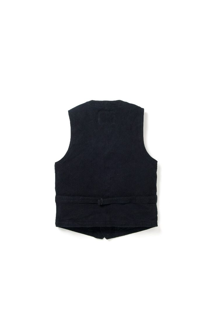 4573 Kyoto Black Dyed Sashiko Vest -46,, medium image number 1
