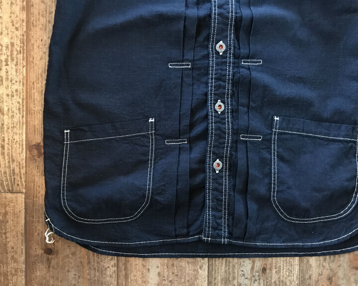GZ-JWSS-3006 work S / S shirt(Indigo),, medium image number 3