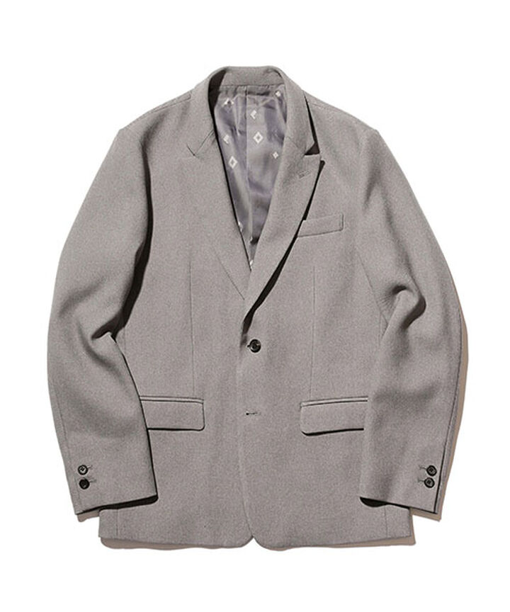 M-18101 RETRO POLYESTER TWILL / 2B SEMI PEAKED LAPEL JACKET (3 COLORS)-GREEN- L,GREEN, medium image number 2