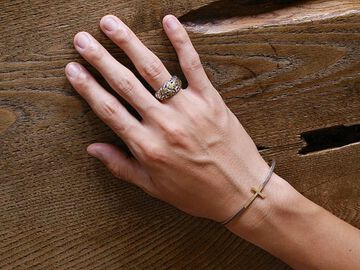 HYAS-273 Brass Cross Rough Cross Ring,, small image number 9