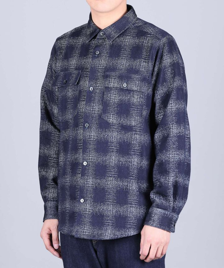 MXLS1024 ORIGINAL CHECK JACQUARD SHIRT,, medium