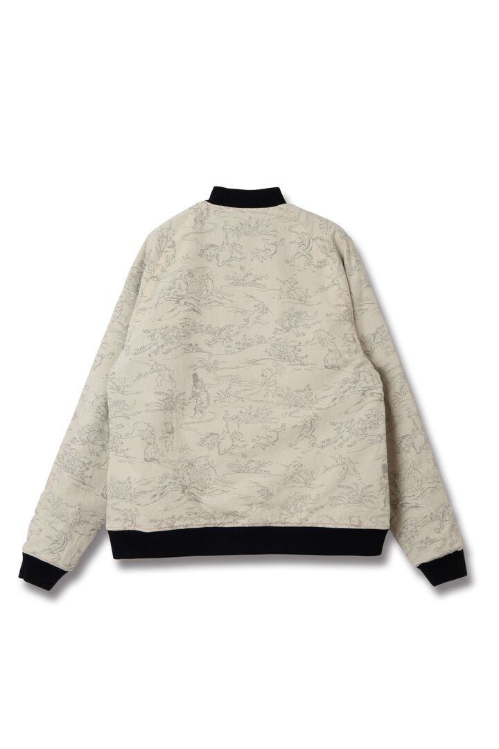 【Pre-Order】4639 Choju Giga Souvenir Jacket,BLACK x IVORY, medium image number 3