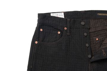 D1867 Amami Mud Dyeing Sashiko Denim Jeans -DARK BROWN-29,DARK BROWN, small image number 5