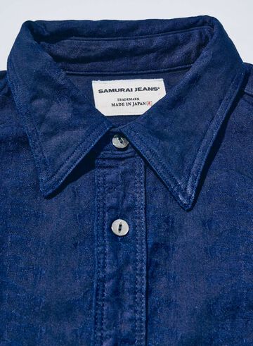 SSS26-01 Sengen Indigo Jacquard Shirts,INDIGO, small image number 1
