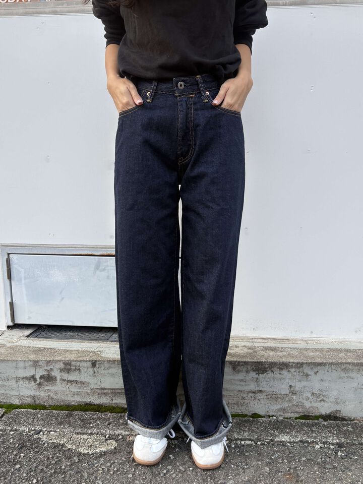 ONI-L722-12Z 12oz Selvedge Denim Super Wide Straight Zip-fly【WOMEN'S】,, medium