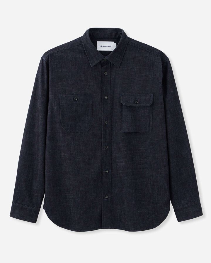 MMLS1000 8oz TRIPLE STITCH LONG SLEEVE DENIM SHIRT,, medium