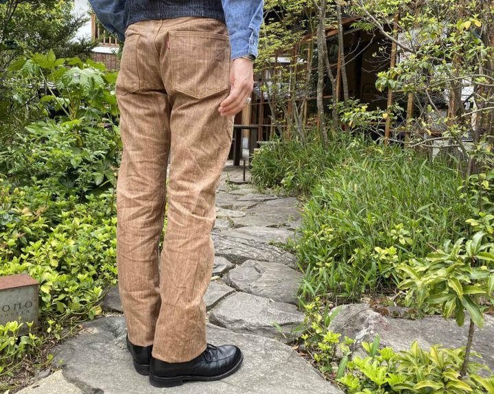 GZ-1917S3 13oz Nippon Cotton Organic Cotton Slim Straight Jeans (INDIGO, KAKI)-INDIGO-33,INDIGO, medium image number 5