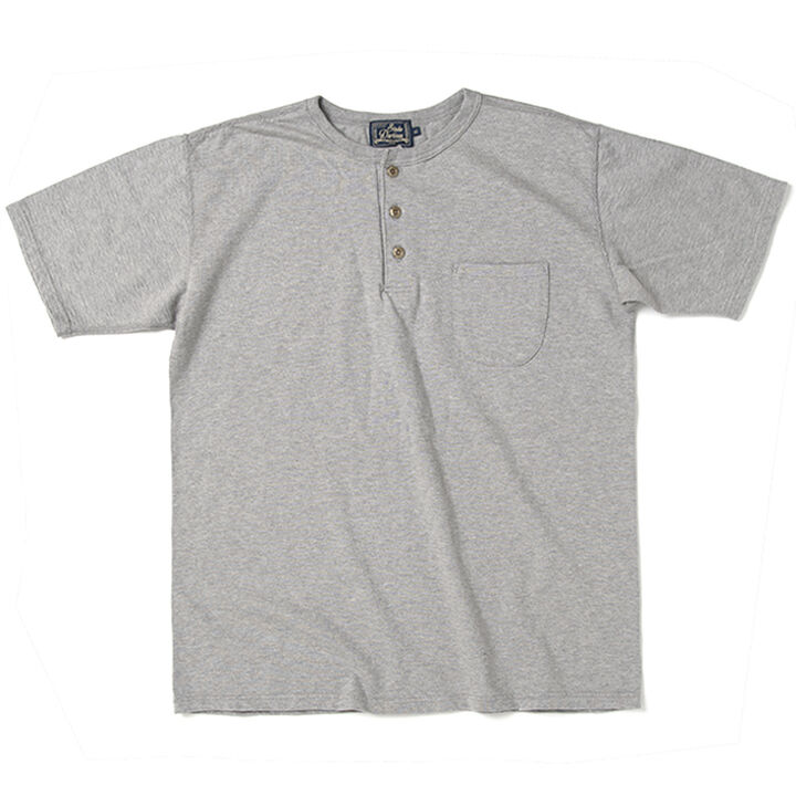 9895 Suvin Gold Loopwheel Henrey Neck T-shirt (3 COLORS),WHITE, medium image number 2