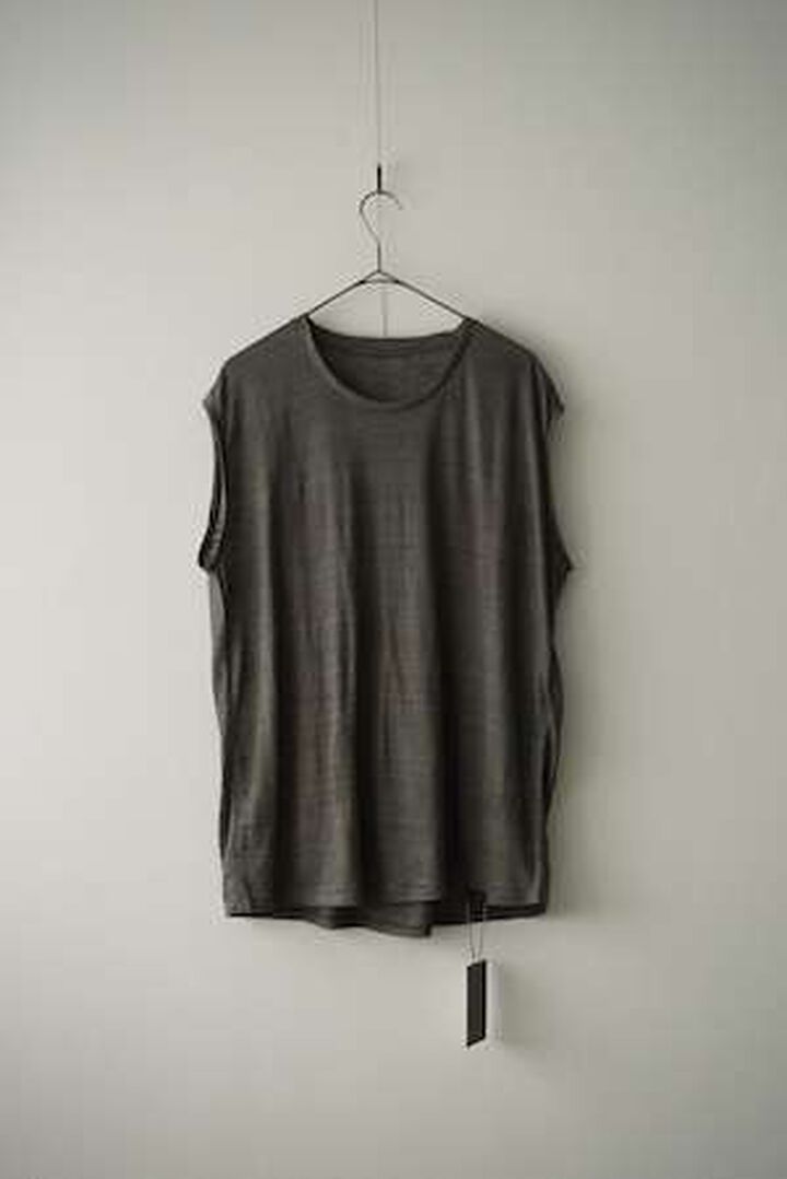 CAP709CS16 Feather Linen Jersey / Loosey Tank_Top-Ⅱ (SMOKE GRAY),, medium