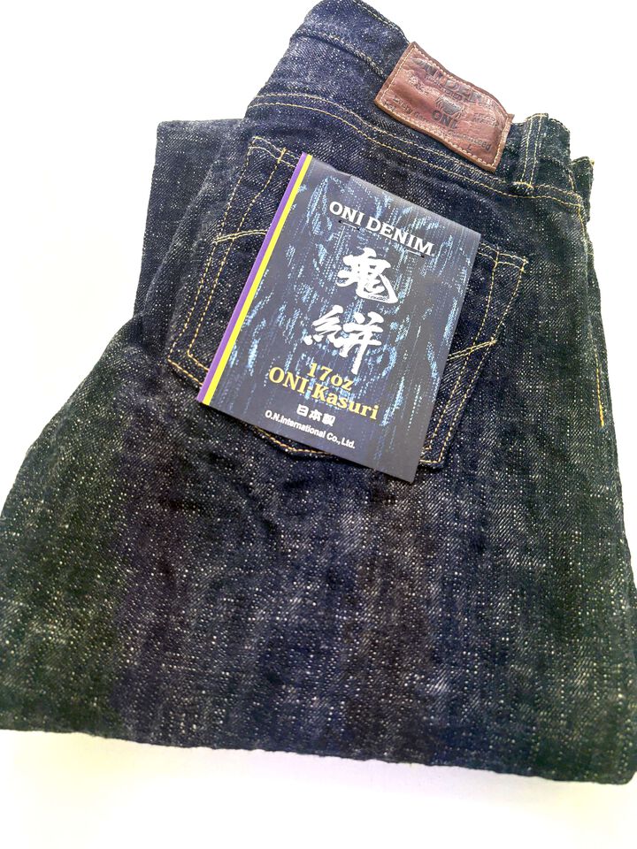 ONI505-KASURI 17oz ONI Kasuri Denim Retro style Regular Straight,, medium image number 9