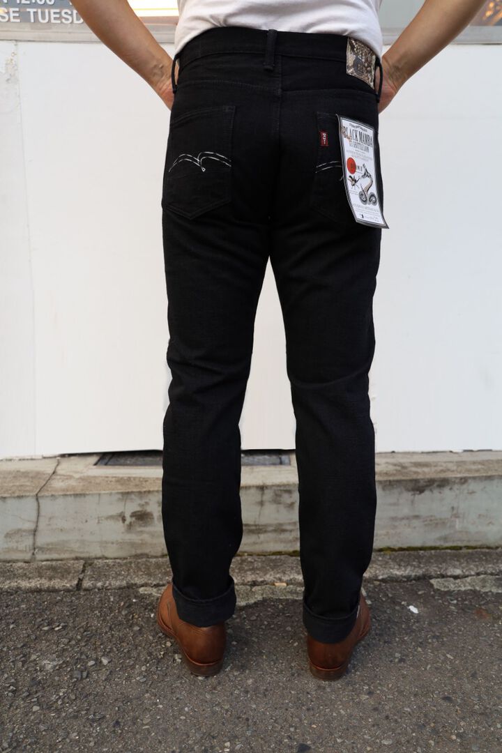 DM-009 Studio D'Artisan x Denimio Collab Black Denim Relax Tapered-One Wash-31,, medium image number 3