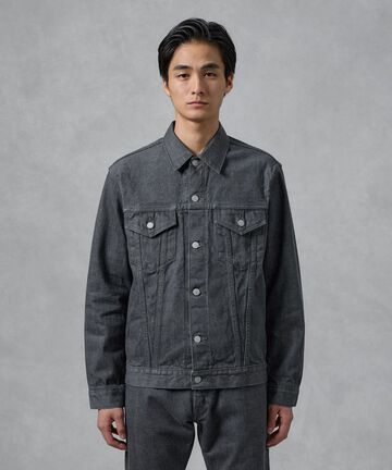 MXOT1101 14oz SELVEDGE GRAY DENIM V-SEAM JACKET -M,GRAY, small image number 3