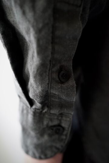 241SH08 ND-Linen Poplin / Granpa Shirts,LOGWOOD BLACK, small image number 19