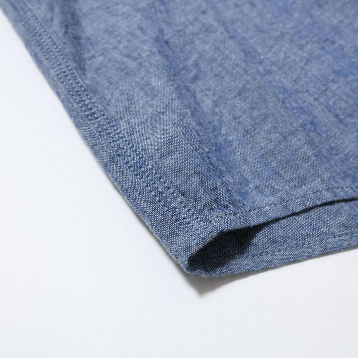 F3501 CHAMBRAY B.D SHIRT,BLUE, medium image number 5