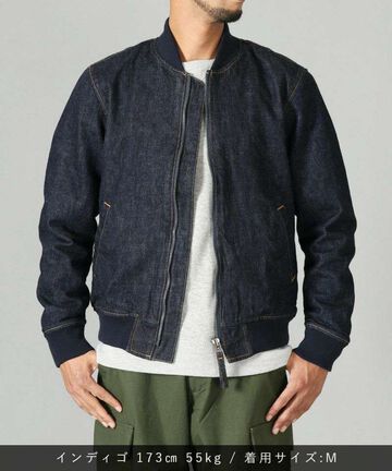 JBOT1307 13oz Denim Bomber Jacket,INDIGO, small image number 6