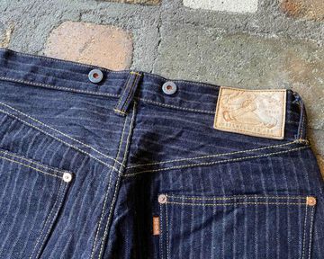 GZ-16LST-03 16oz Drop Needle Herringbone Loose Straight Jeans -One Wash-38,, small image number 2