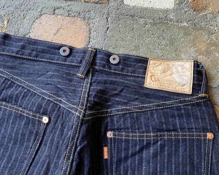 GZ-16LST-03 16oz Drop Needle Herringbone Loose Straight Jeans -One Wash-30,, medium image number 2