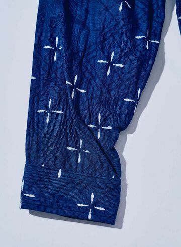 SSS25-02 Narihirabishi Goldfish Pattern Jacquard Work Shirt,, small image number 4