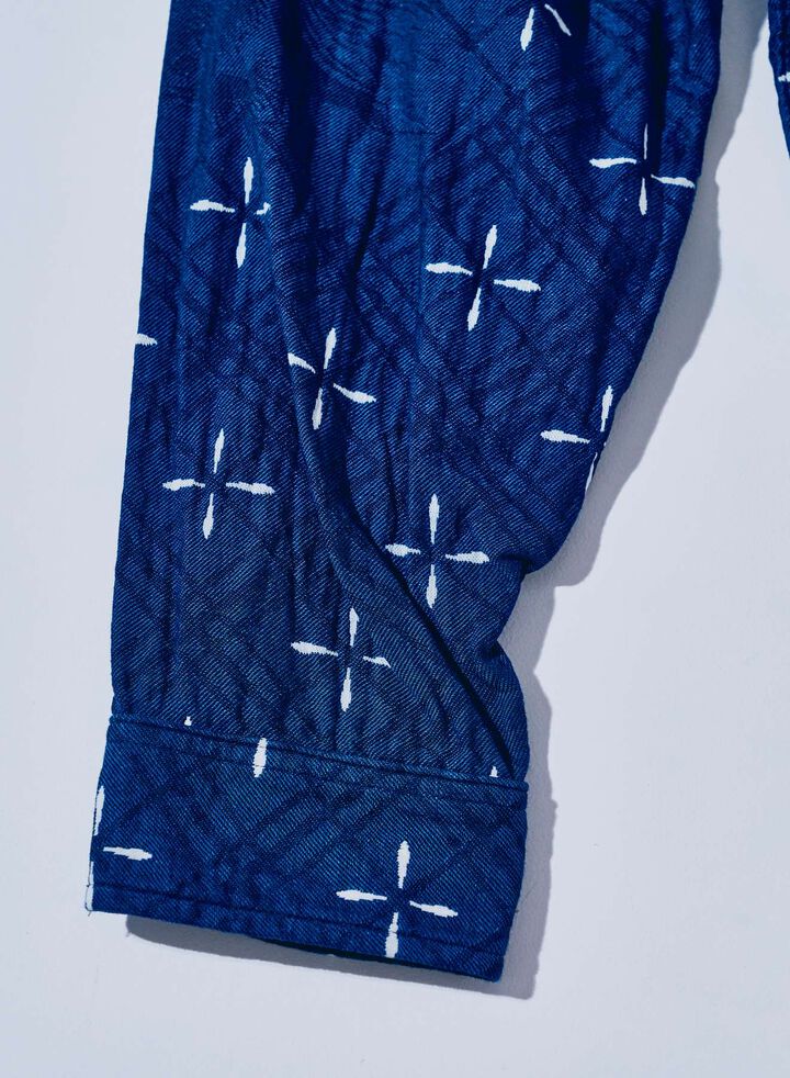 SSS25-02 Narihirabishi Goldfish Pattern Jacquard Work Shirt,, medium image number 4