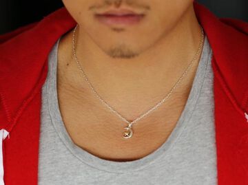 17AJK-120 Moon & Star Necklace,, small image number 3