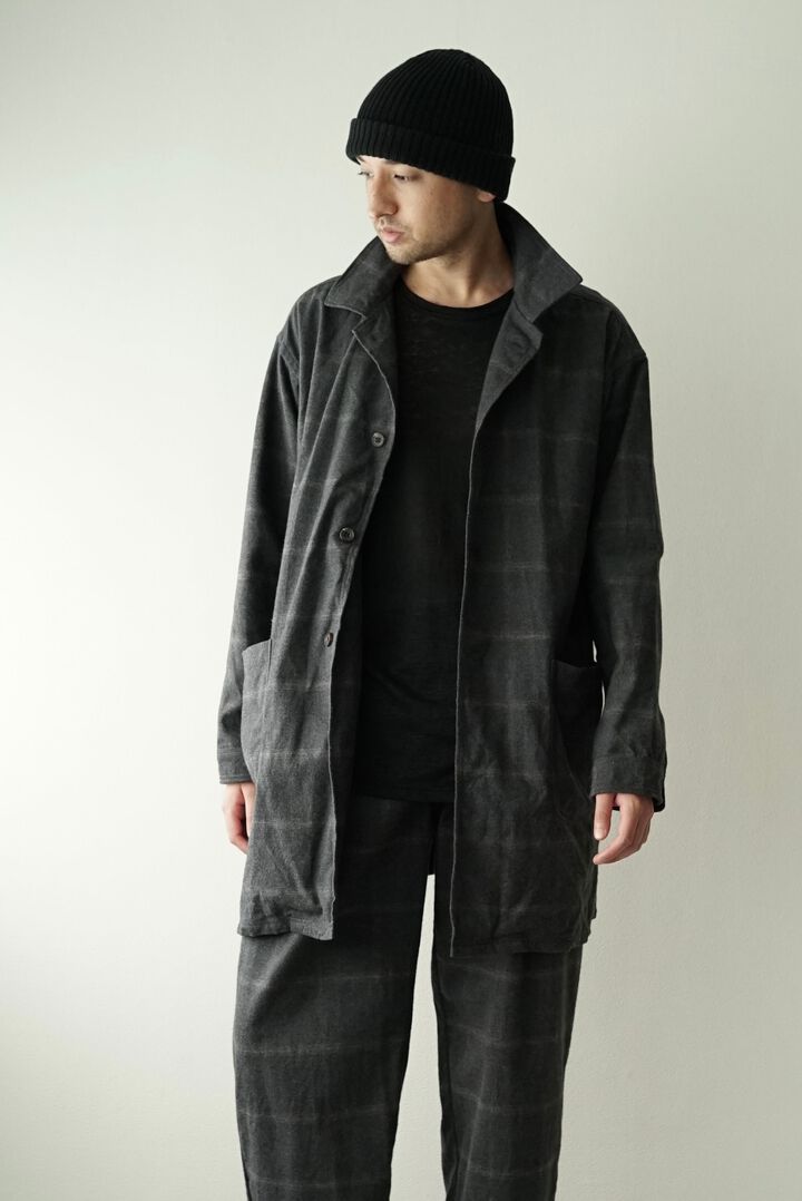 233SH27 Dark Melange Check / Atelier Shirts (CHARCOAL),CHARCOAL, medium image number 0