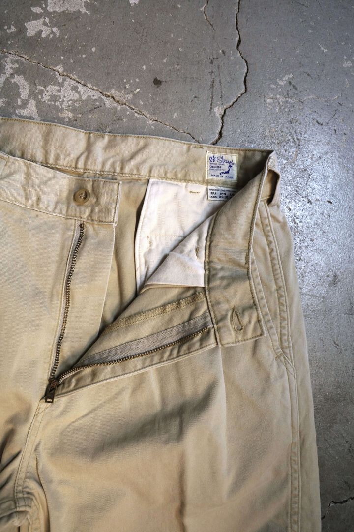 03-5021 TUCK WIDE TOROUSERS (40 KHAKI),, medium image number 3