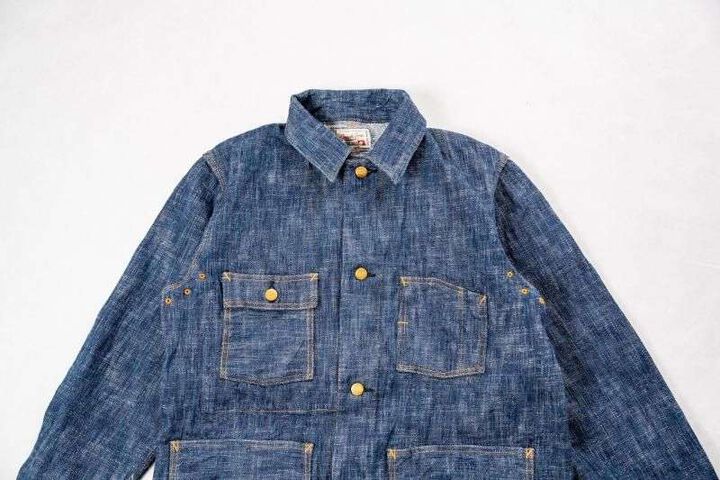 GZ-KSCA-G.ID 15oz Skein (Kase) Dyed Coverall (GREEN INDIGO),, medium image number 2