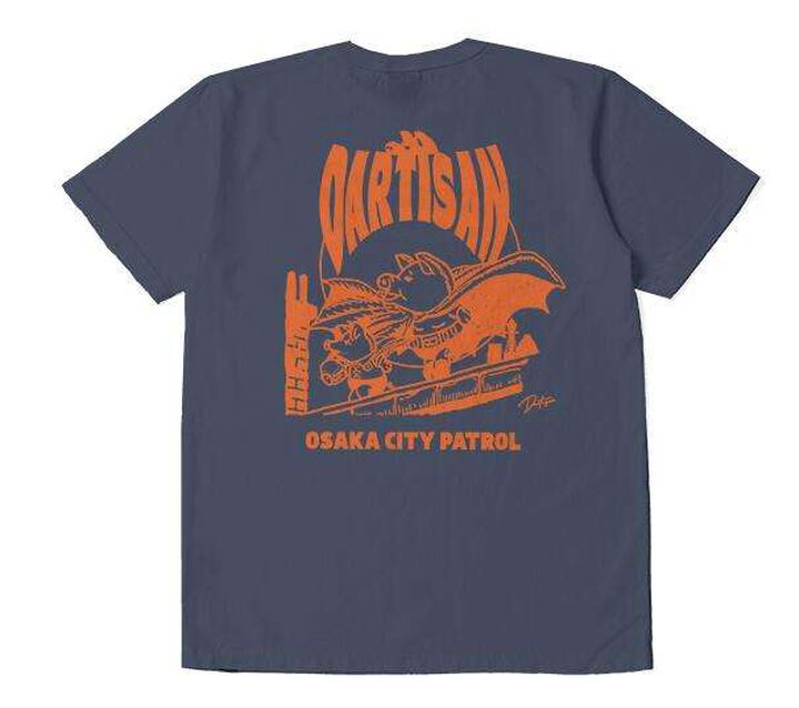 8180B USA Cotton Print T-shirts,NAVY, medium image number 1