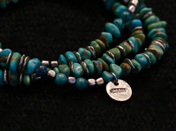 13AHK-161 Tumble Turquise Bracelet -triple-,, medium image number 1