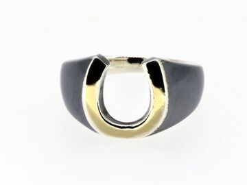 HYJK-244BK-BRS Brass Horseshoe Signet RG BK-BRS,, small image number 0