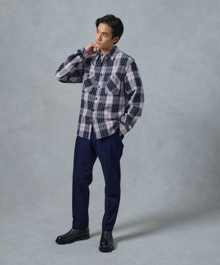 MXLS1002 ORIGINAL TWILL CHECK SHIRT,RED, medium image number 8