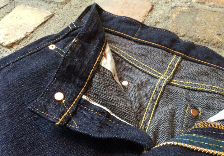 GZ-16SLST-Z01HBZIPOW 16oz Herringbone ZIP jeans Slim Straight(One washed),, medium image number 3