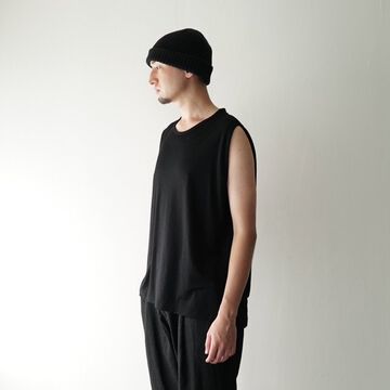 【CAPERTICA】CAP706CS29 Washable Wool Tank Top-BLACK-2,BLACK, small image number 23