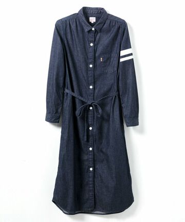 MZOP0104 8 ounces Going to Battle Label denim dress,, small image number 0