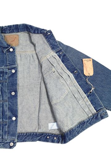 01-6002 2nd type 50's denim jacket Used Wash (2 YEAR WASH),, small image number 4