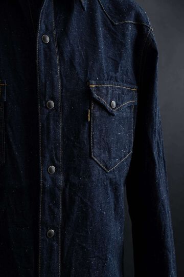 MS004E 10oz SELVEDGE WESTERN SHIRT,, small image number 3