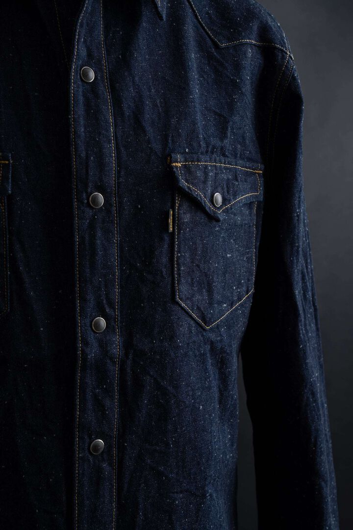 MS004E 10oz SELVEDGE WESTERN SHIRT,, medium image number 3
