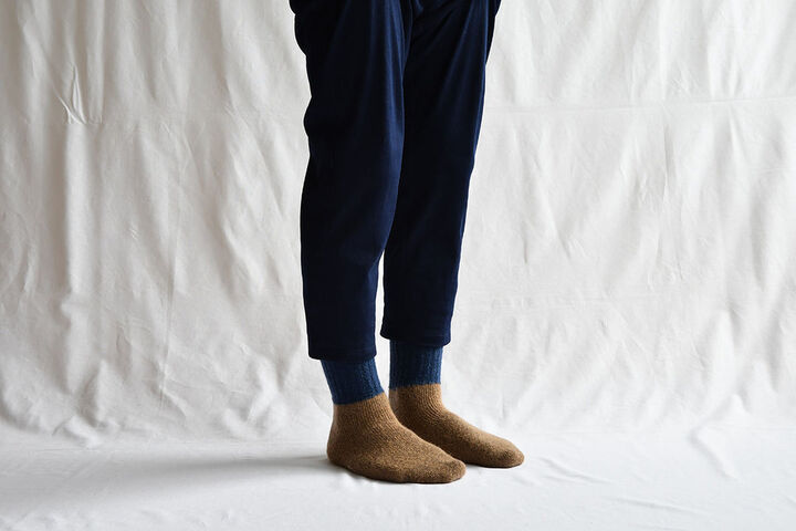 NK0704 Mohair Wool Pile Socks-NAVY-M,NAVY, medium image number 7