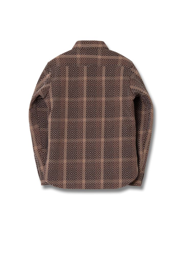 5726 Kakishibu Noragi Sashiko Shirts,KAKISHIBU, medium image number 1