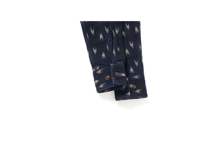 5712 Arrow Kasuri Indigo Sashiko Shirts,INDIGO, medium image number 5