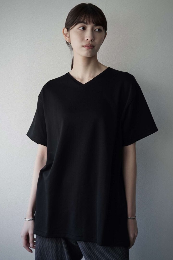 CAP708CS34 Super Soft Cotton  / V_Neck Tee (BLACK),, medium