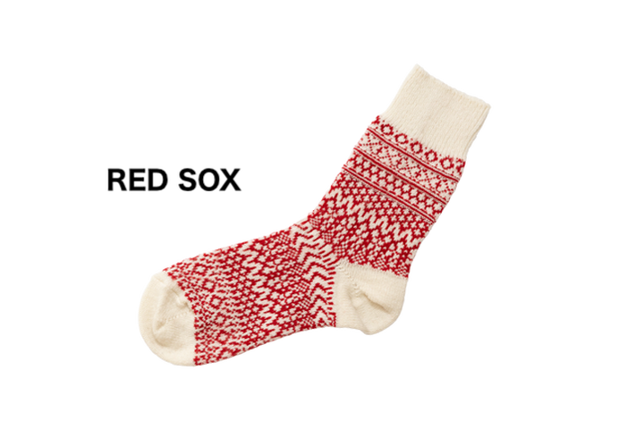 NK0101 WOOL JACQUARD SOCKS RED SOX (2024 LIMITED COLOR),RED SOX, medium image number 6