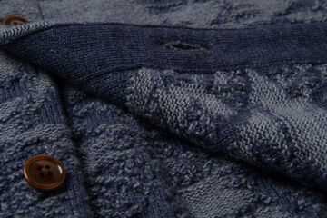 8184 Pig Camouflage Knit Cardigan,NAVY, small image number 4