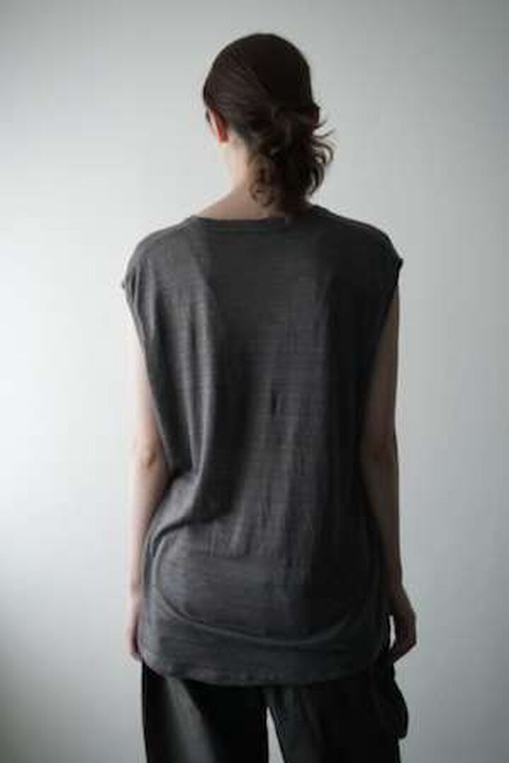 CAP709CS16 Feather Linen Jersey / Loosey Tank_Top-Ⅱ (SMOKE GRAY),GRAY, medium image number 18