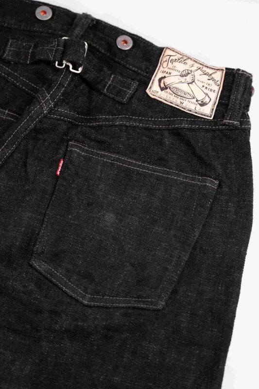 DENIMIO | GZ-HRJSK-BK 15oz Skein (Kase) Dyed Heritage Jeans (Black)