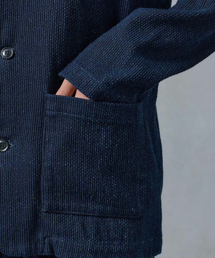 MXLS1000 SASHIKO SHIRT JACKET,INDIGO, medium image number 7