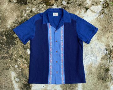 GZ-ITLS-0407 Italian Collar S/S Shirts D.ID-LIGHT INDIGO-4L,LIGHT INDIGO, small image number 0