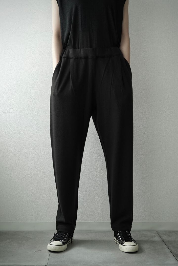【CAPERTICA】CAP707PT23 Super140s Washable Wool MW_Jersey / Seamless Easy Pants,EBONY, medium image number 0