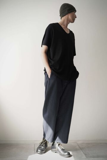 244PT06 Sashiko / Side Seamless Slacks (SUMI+INDIGO),SUMI + INDIGO, small image number 14